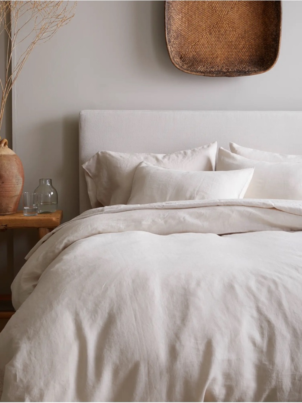 SOLD New Quince European Linen Duvet Cover Set - King/CalKing Sand MSRP 214